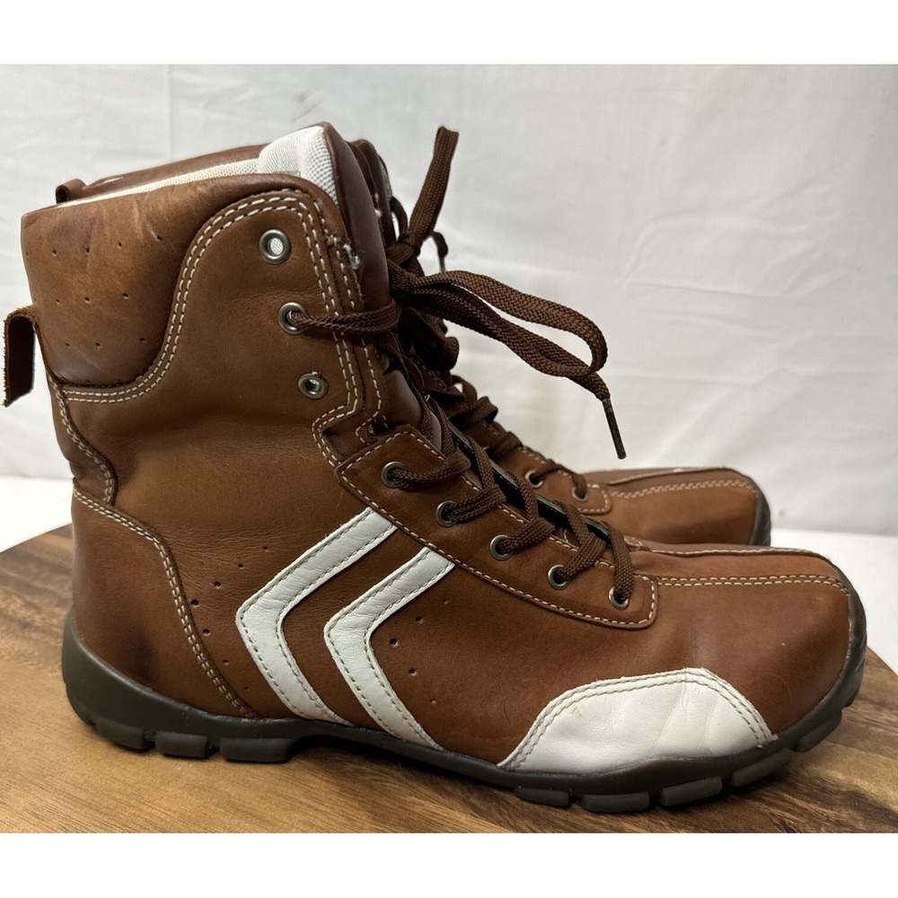 GBX Leather Ankle Boot Men's 10 M Dress Shoes Brown Casual Lace‎ Up 146914-9